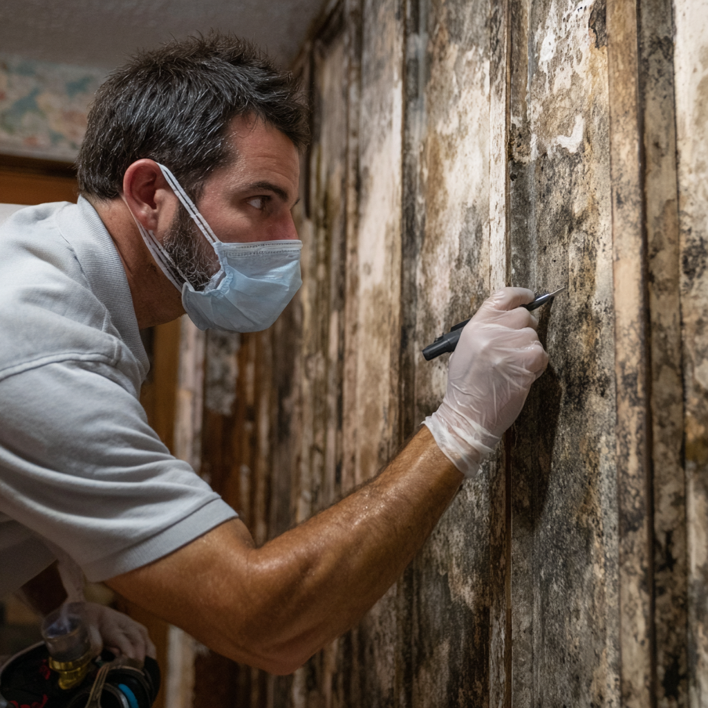 Mold growth visible on home surfaces